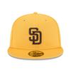 2025 Весенний лагерь Модель Кепка Зарубежный Импорт 59FIFTY San Diego Padres 2025 MLB ВЕСЕННИЕ ТРЕНИРОВКИ BP ФИТОВАННАЯ КЕПКА ЗОЛОТОЙ SAN DIEGO PADRES Бейсбол 5950 Шляпа