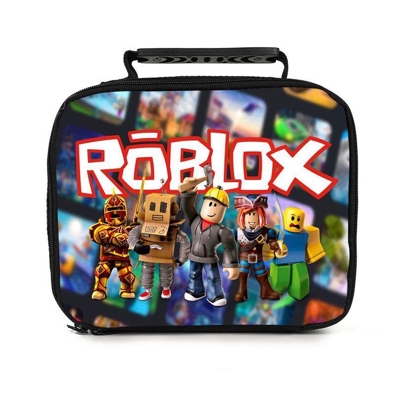 Ручная термосумка для ланча Roblox для студентов, из прочного ПВХ, с вместительным дизайном