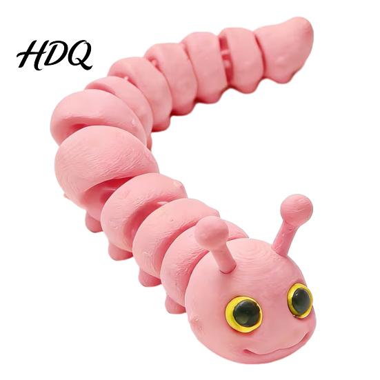 PLA Гусеница Игрушка 3D Печатная Игрушка-Антистресс Подвижные Сочленения Фигурка для Снятия Стресса Фигурка Артикулированная для Украшения Рабочего Стола Сенсорные Игрушки