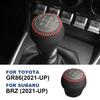 Handbrake Cover For Subaru BRZ Toyota GR86 2021 2022 2023 2024 Gear Shift Cover Hand-stitched Genuine Leather Suede Shifter Knob