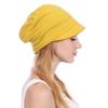New Fashion Turban Cap For Women Muslim Plain Brim Hats Stretch Turban Chemo Loss Head Wrap Beanie Casual Head Wrap Scarf
