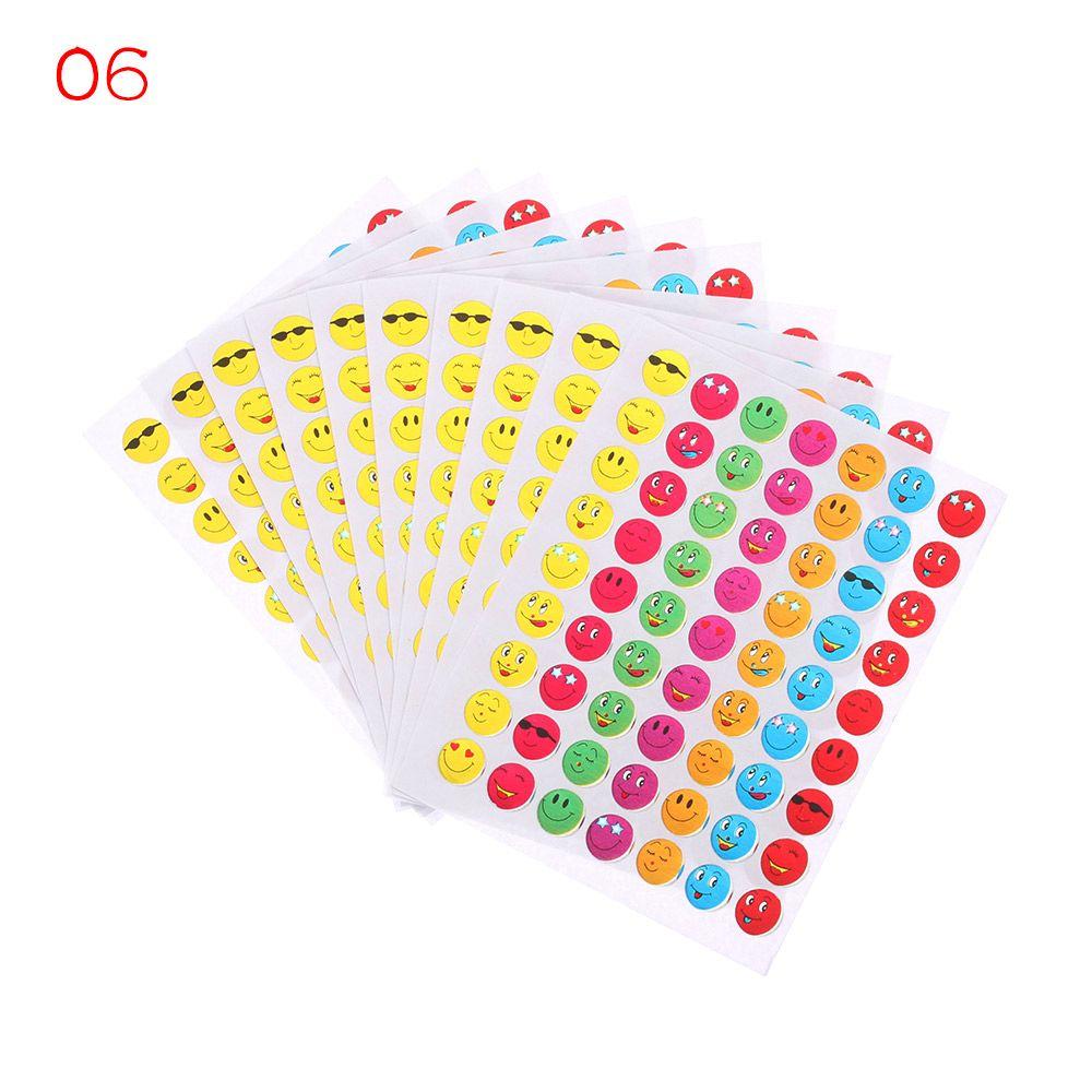 Этикетка со смайликом пятиконечная звезда декор для фотоальбома канцелярские наклейки наклейки с наградой позолота