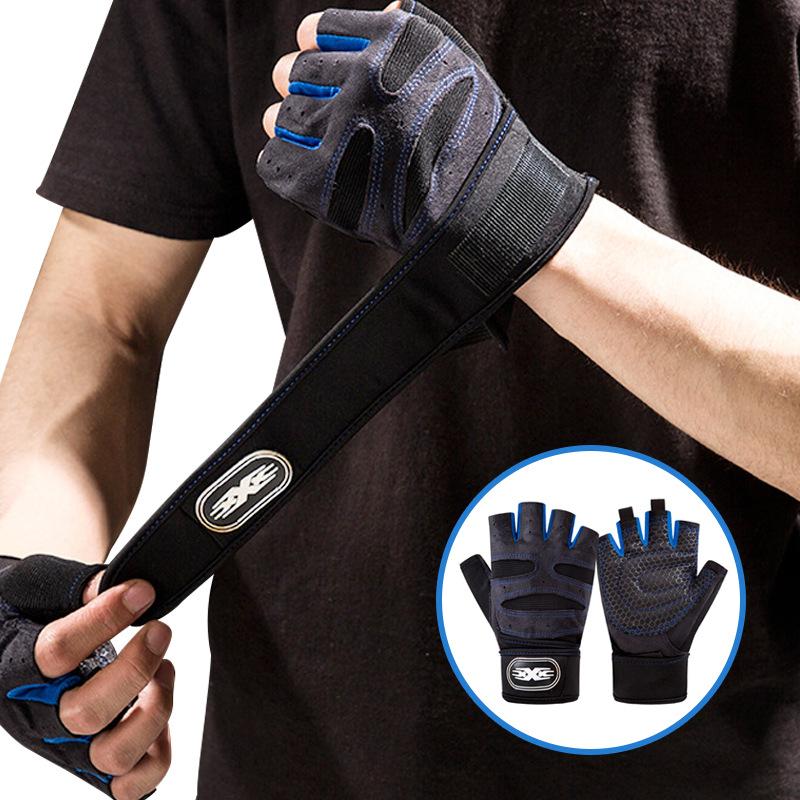 Dumbbell Gloves for Men and Women Weightlifting Crossfit Bodybuilding Workout Sport Gym Training Gloves Non-slip Wrist Protector