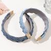 Женская джинсовая повязка на голову с широким узлом, обруч для волос с широкими полями, повязка для волос в стиле ретро, ​​повседневные вечерние аксессуары для волос