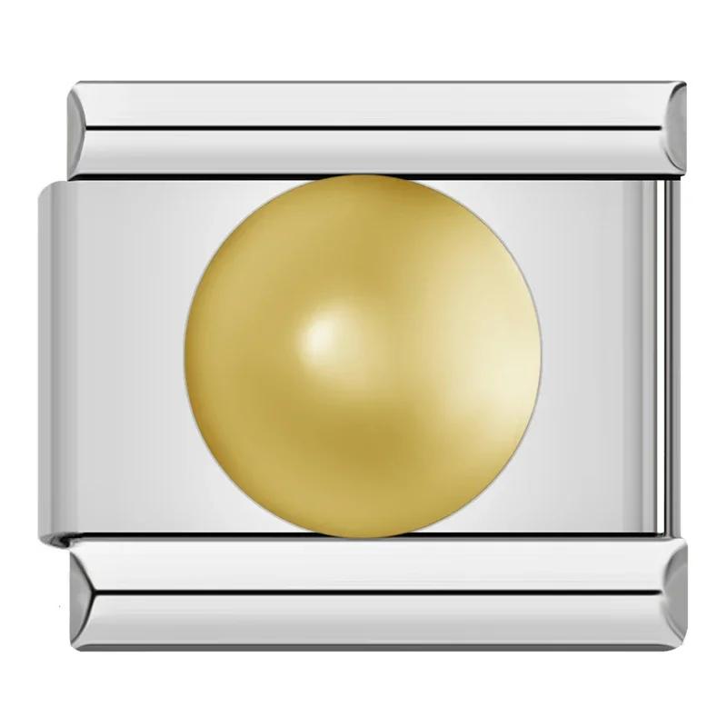 9mm Width Original Daisy Heart Flower Butterfly Cross Green Italian Charm Bracelet Stainless Steel Jewelry Making DJ001