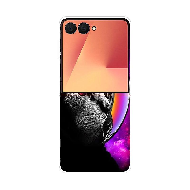 Роскошный прозрачный чехол для телефона Samsung Galaxy Z Flip 7, жесткая складная крышка из поликарбоната для Galaxy Z Flip7, противоударный чехол Capa Fundas