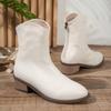 Fashion Winter Elegant Solid Color Sexy Zipper Walking Boots Fashionable New Comfortable Wear-resistant and Non Slip Women's Boots