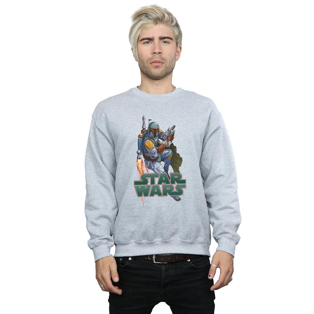 Star Wars Mens Boba Fett Fired Up Sweatshirt