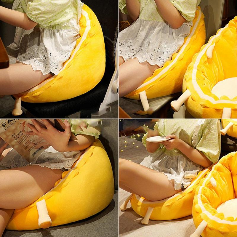 Мультяшная Милая Подушка для Яйцевидного Кресла, Напольная Подушка для Чтения и Игр, Подушка-Спинка, Удобная Нескользящая Подушка для Стула для Общежития и Офиса