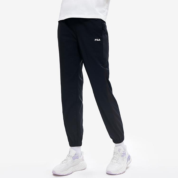New FILA Knitted Sweatpants Women's Jet Black F11W229803FBK