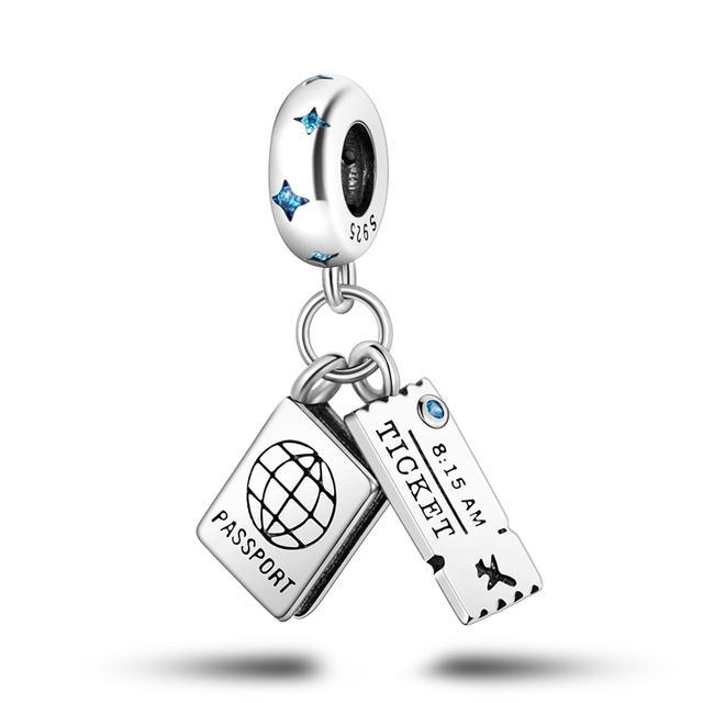 Globe Design Charm 925 Sliver Planet Earth Pendant Charm Beads Fit Fashion Style Bracelet Charms Jewelry Gift