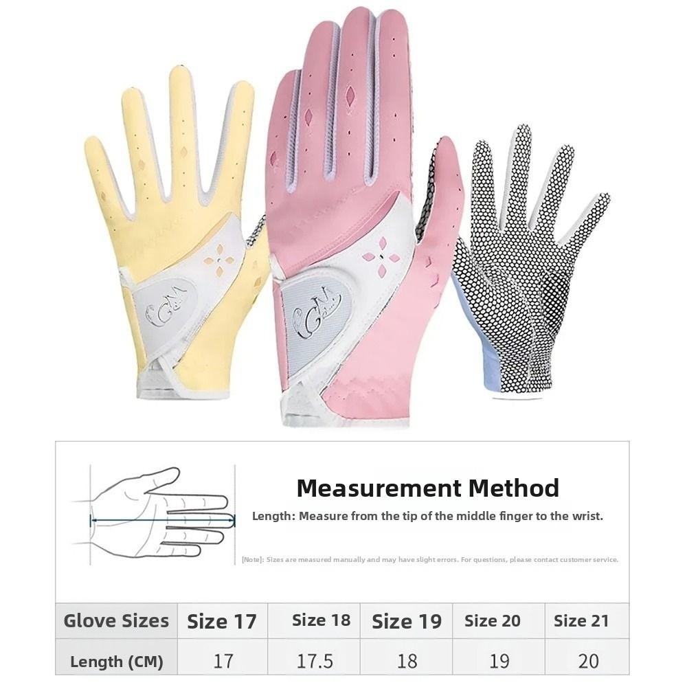 Breathable PU Leather Golf Mittens Comfortable Full Finger Golf Gloves  Palm Protection