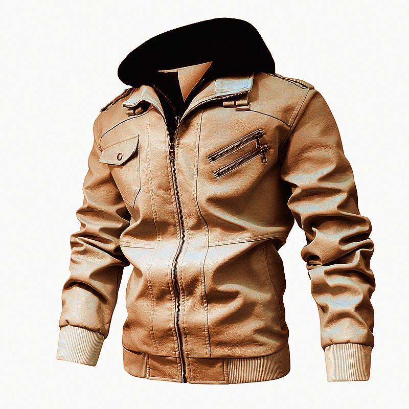 Карман на молнии, черная, зеленая, с лацканами, молния, зимняя, с прямым подолом, с капюшоном, повседневная кожаная куртка