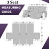 3 Seat Non-Slip Recliner Chair Cover Sofa Slipcover Reversible Pet Cover Protector Couch Cover