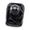 New 5 Speed Gear Shift Knob Gaitor Boot Black PU Leather Replacement for Jetta GTi MK4 1999 2004