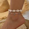 Anklet Beaded Shell Bohemian Set Handmade Twopiece Knotted Style