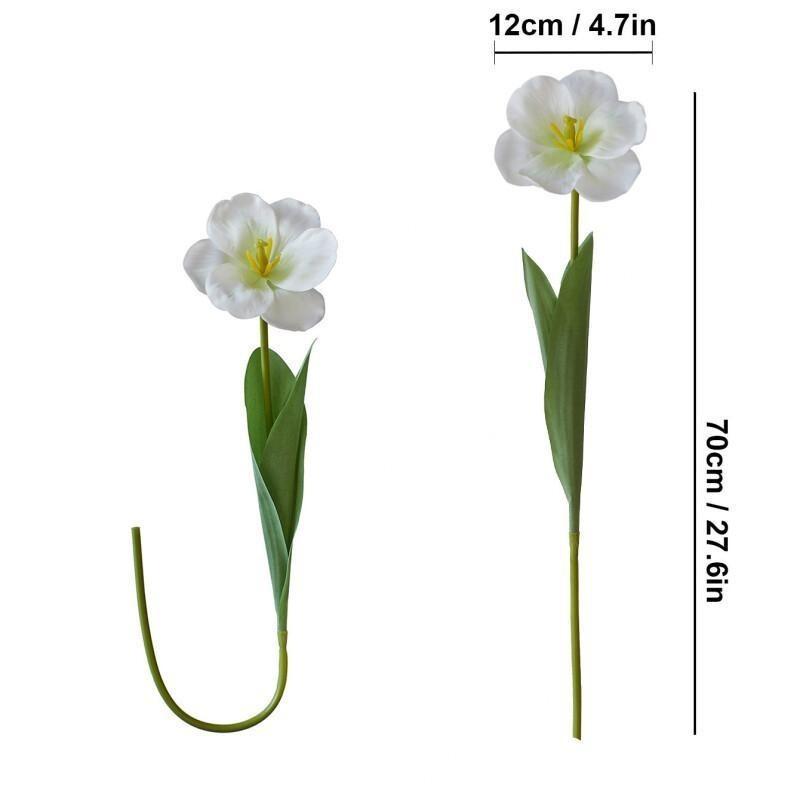 Высококачественные ощущения от цветущих тюльпанов. Искусственные тюльпаны. Поддельные цветы. Фотографии на открытом воздухе. Украшения для обеденного стола и гостиной.