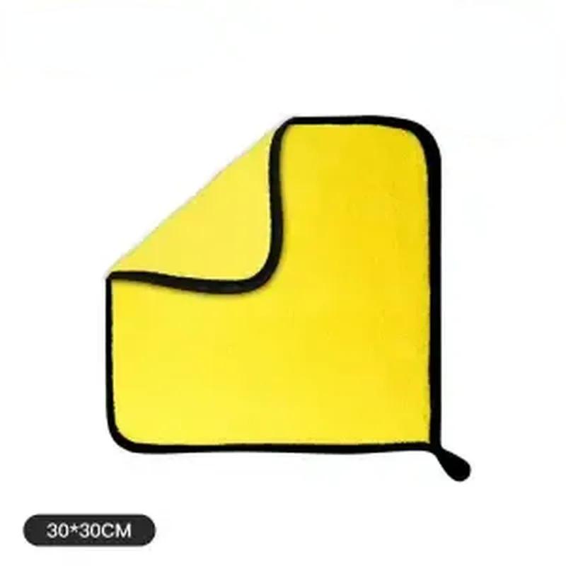 30x30 см полотенце из микрофибры для мойки автомобиля, салфетка для чистки автомобиля, подшивка, ткань для ухода за автомобилем, полотенце для мойки автомобиля