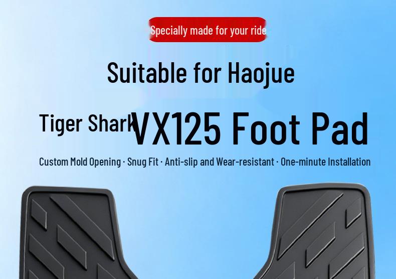 Водонепроницаемые пылезащитные коврики для ног для Haojue Tiger Shark VX125 - Полное покрытие, Утолщенные, Износостойкие для Модифицированных Мотоциклов