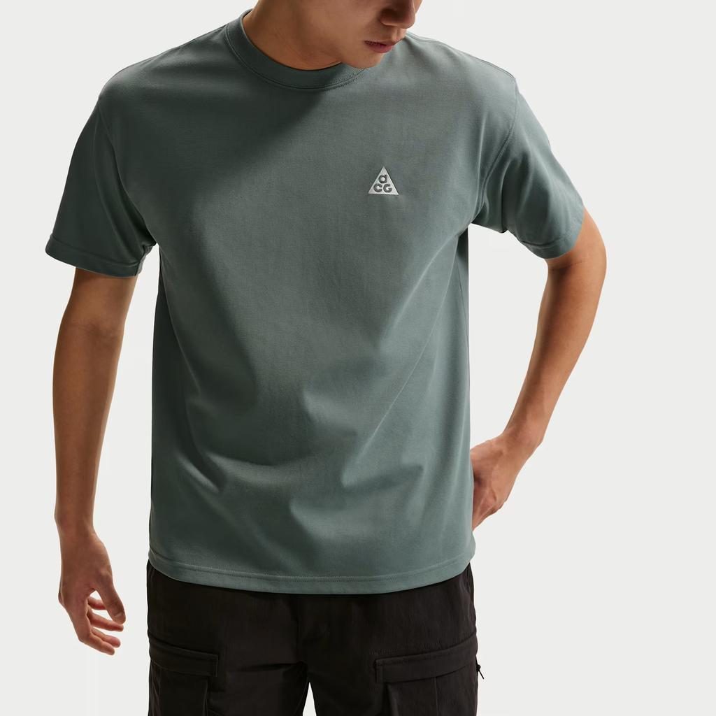 Nike ACG T Shirts Men's Mineral Slate Crew Neck Moderate DC5357-382