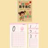 64 Pages Children Book Learning Chinese Pinyin Hanzi Bihua Arithmetic Textbook Trace Red Handwritten Exercise Books for Kid 2-6