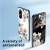 For Xiaomi Redmi Turbo 4 5G Case Floral Pattern TPU+Tempered Glass Protective Phone Cover