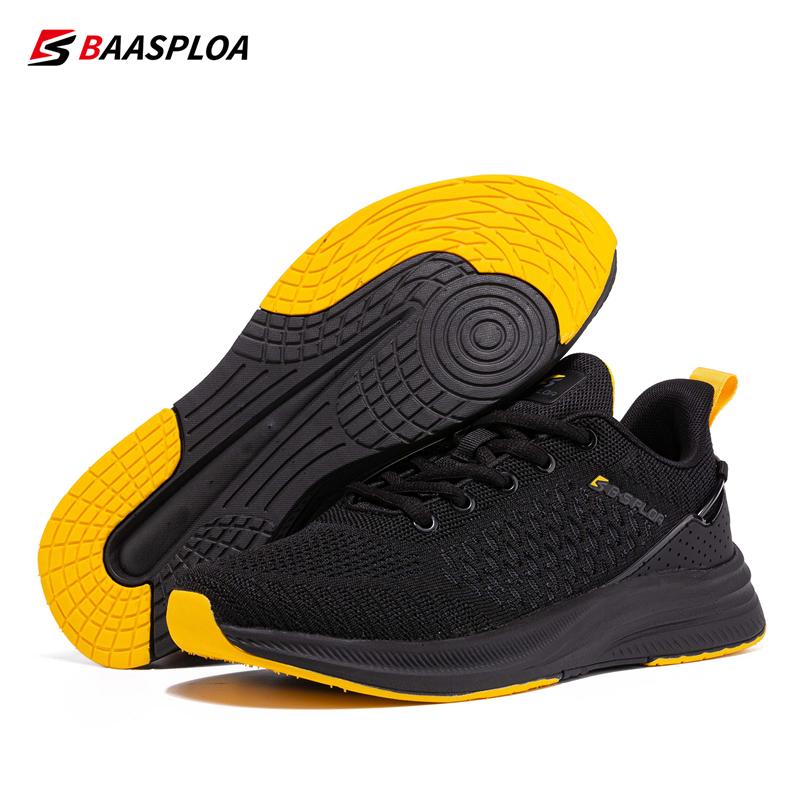BAASPLOA Мужская обувь, вязаная повседневная прогулочная обувь, дышащие модные кроссовки, оригинальные легкие амортизирующие мужские теннисные туфли
