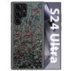 Для Samsung Galaxy S24 Ultra Магнитный чехол Кованая текстура Арамидное волокно+ТПУ Противоскользящая крышка для телефона
