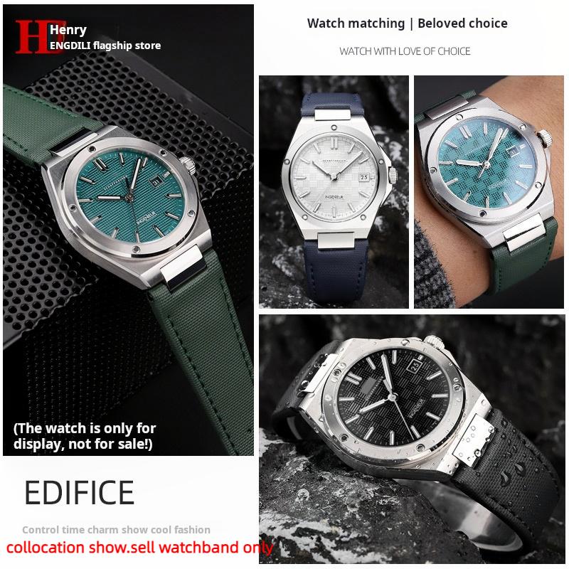 Нержавеющая сталь Конечный элемент Ремешок для часов Для IWC Engineer IW328903 IW328901 Мягкий нейлон Кожа коровы Нижняя часть Ремешок для часов мужской Браслет