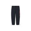 Li Ning Chang An Youth Letter Print Fleece Warm Long Pants Knitted Sports Pants Men Bottoms Black AKXR615-1
