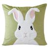 Easter Bunny Soft Cushion Case 45x45cm Bunny Faux Fur Pillow Case Rabbit Pattern Decorative Throw Pillowcase