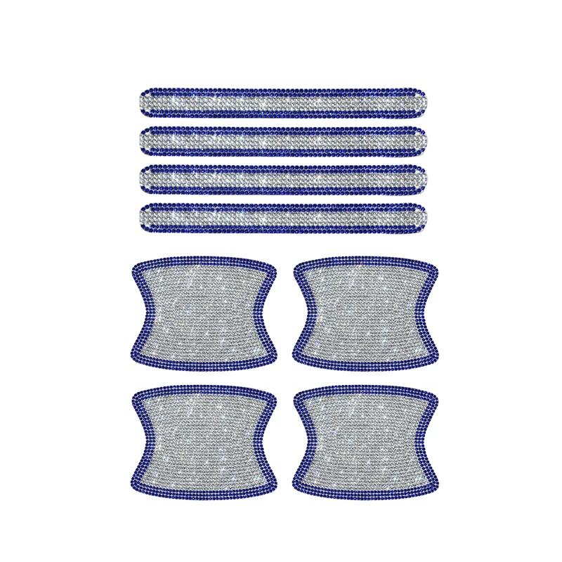 8 шт. блестящие хрустальные алмазные стразы для украшения дверных ручек автомобиля, наклейка для защиты от царапин