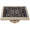 Floor Drain Set Antique Deodorant Shower Drain for Bathroom Toilet Balcony Garage 10x10cm