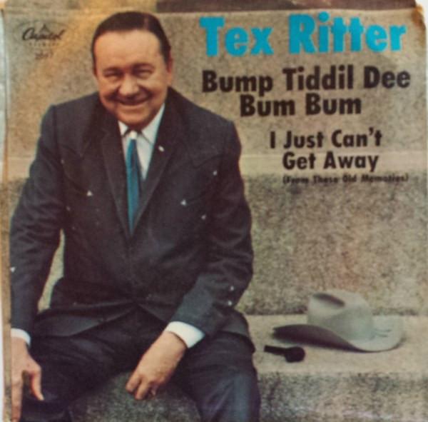 7-дюймовая пластинка TEX RITTER Bump Tiddil Dee Bum Bum 2097 Capitol Records 1968 США Кантри/Фолк Б/у