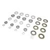 4 Sets Trailer Axle Bearing Kit 6000 to 7000lb Steel Alloy Trailer Wheel Hub Bearing Set with Cotter Pins and Grease