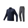 Тренировочная серия Лонгслив воротник-стойка Повседневный спортивный костюм-двойка Мужские комплекты Полуночно-синий 952617203N-2