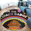 Hey Duggee Round Area Rug,Carpet Rug for Living Room Bedroom Sofa Playroom Decor,Non-slip Floor Mat