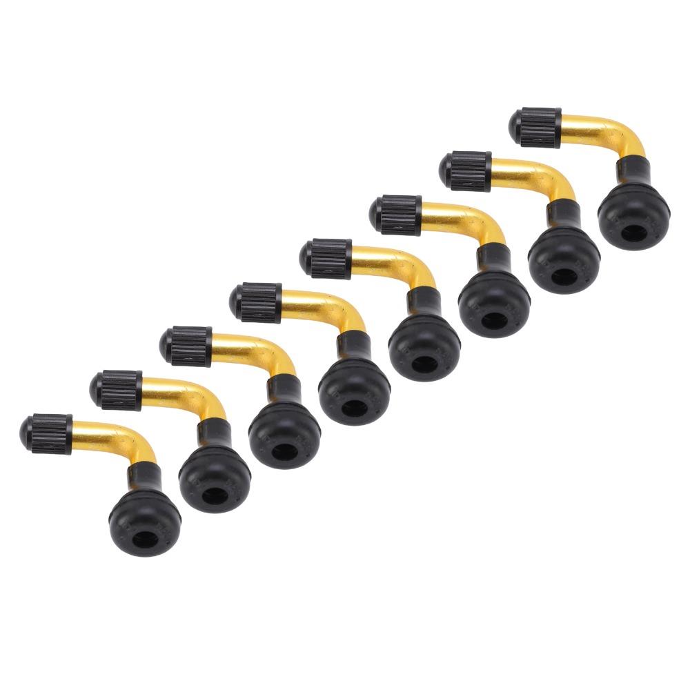 8PCS Angled Tire Valve Extension Brass ,Rubber Motorcycle Tire Valve Stem ATV Tubeless Tire