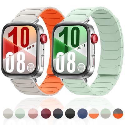 Магнитный силиконовый ремешок для Huawei Watch Fit 4/Fit 3 Спортивный браслет Замена ремешка для Huawei Watch Fit 4 Pro/4 Correa
