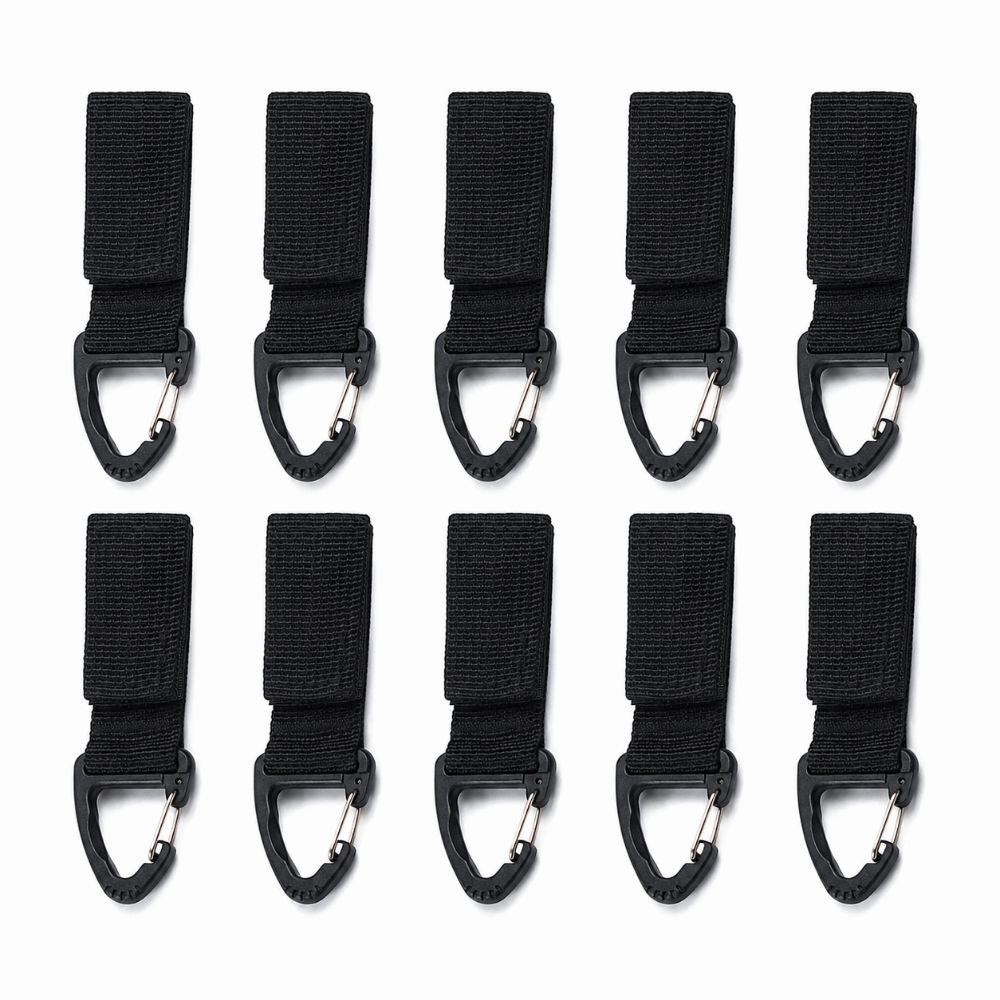 10Pcs Enlarged Mouth Climbing Carabiner Buckle Nylon Backpack Key Hook For Outdoor Bag