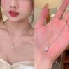 Korean Style Zircon Teardrop Necklace - Elegant Versatile Clavicle Chain for Women
