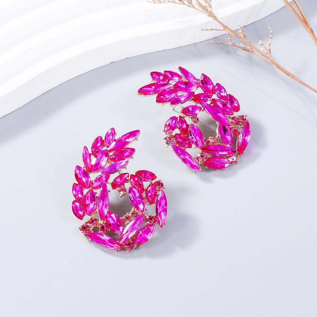 Pinkdudu Модные красочные преувеличенные серьги-капли со стразами, новые висячие серьги с цветами в стиле бохо для женщин, ювелирные изделия, подарки PD1836