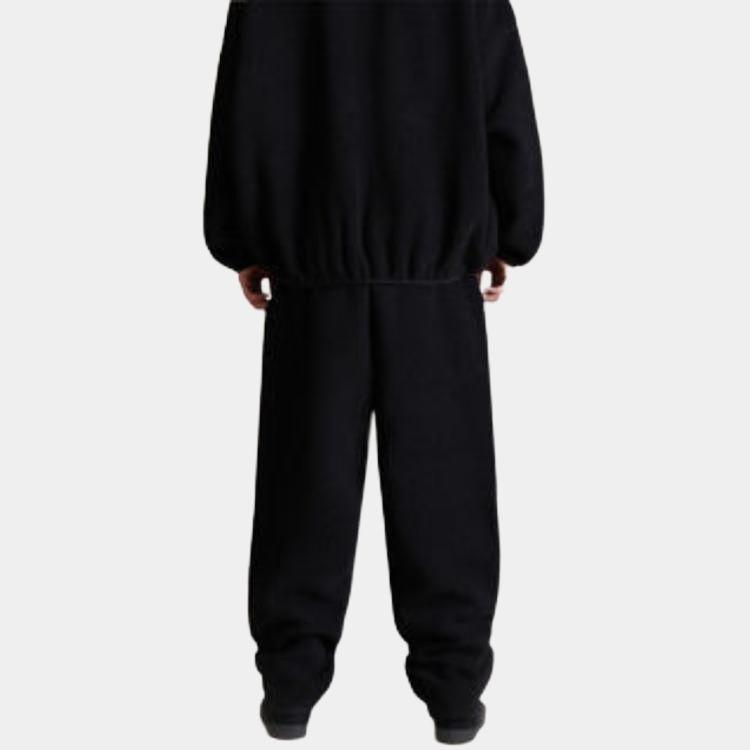Fear of God Essentials Штаны из поларфлиса, цвет черный, мужские, низ 130SP244254F
