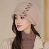 Autumn and Winter Temperament Elegant Mother Hat Women Versatile Middle-aged Elderly Knitted Wool Hat Windproof Ear Protection Beret