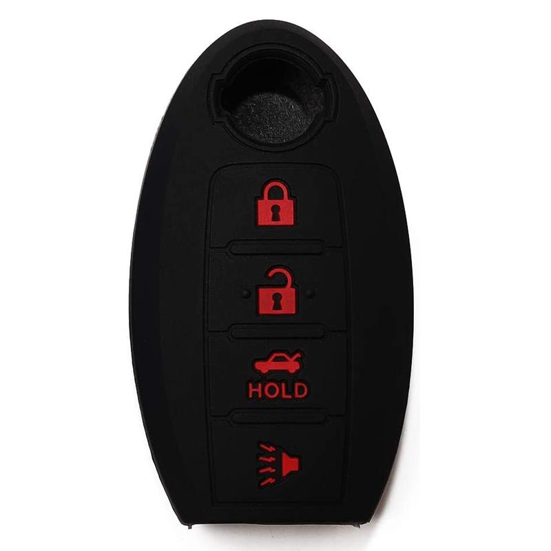 Силиконовый чехол для брелока 4 кнопки Подходит для Nissan Versa Leaf Sentra Sl Murano Maxima Altima Пульт ДУ