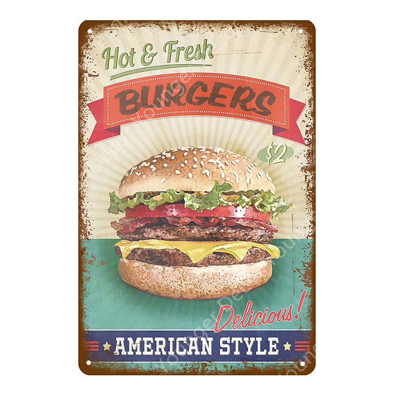 Еда, декор для хлеба, мороженое, молоко, клубника, соленые огурцы, вафли, металлические жестяные вывески, винтажный постер, настенная художественная табличка YI-010