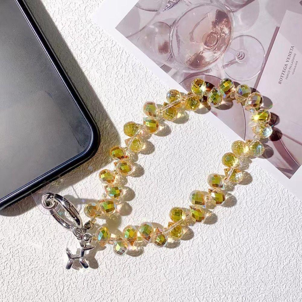 Цветной стразовый кристальный бисер ремешок для телефона с собакой шнурок для мобильного телефона подарок на Новый год