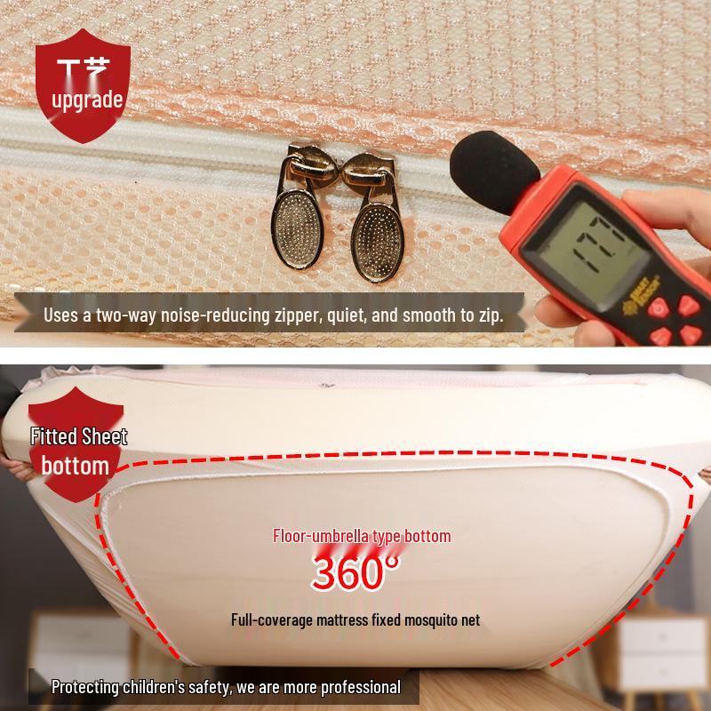 2024 Premium No-Install Children's Foldable Mosquito Net - Anti-Fall, Bedroom-Ready Mongolian Yurt Design