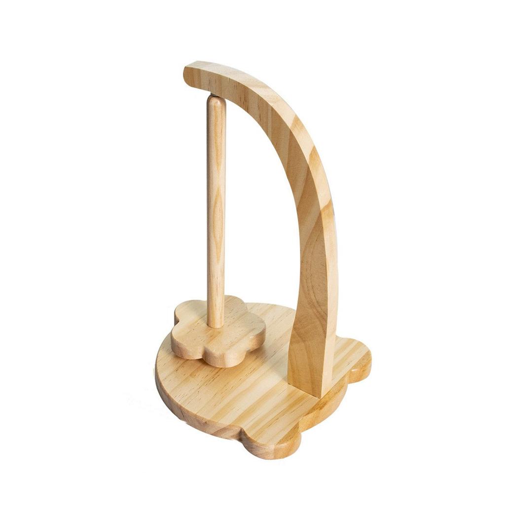 Magnetic Yarn Holder with Twirling Mechanism Wood Yarn Dispenser Double Side Thread Spool Holder for Hand Stitching
