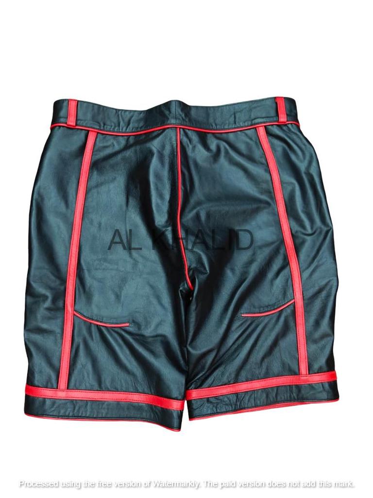 Черные мужские праздничные кожаные шорты из натуральной овчины ручной работы спортивные стильные для спортзала